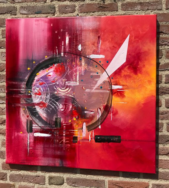 “Power of RED “  / Acrylic Painting 32x32