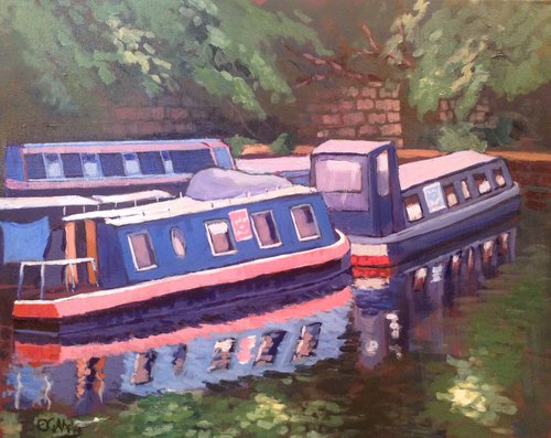 "TRAFFIC JAM" English Longboats by Edward  Abela