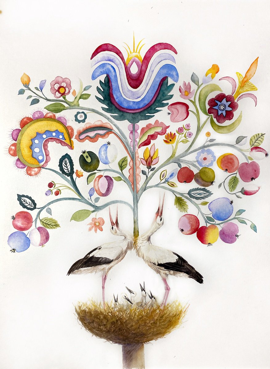 Impressionistic Animal Watercolour By Tetiana Savchenko, 17 X 24", New Life, Original Artwork