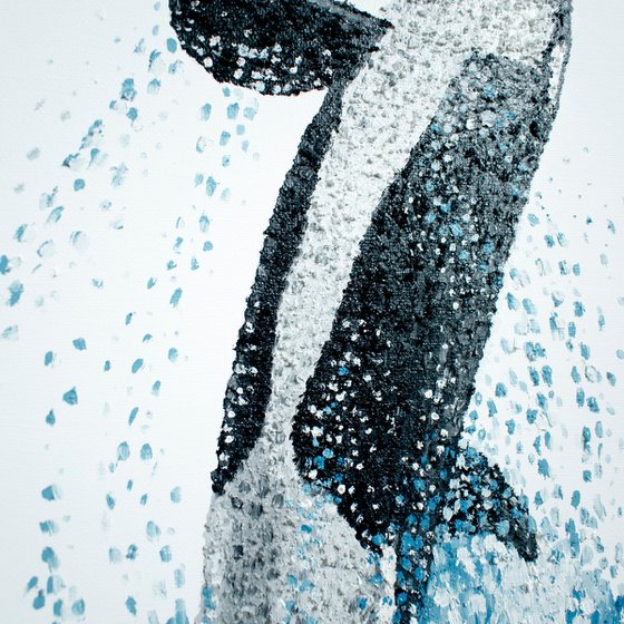 Orca Oil Painting "Exhilaration"