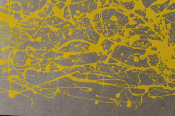 Yellow Energy- Style Jackson Pollock