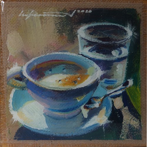 A Cup of Cappuccino Still Life by Ion Sheremet