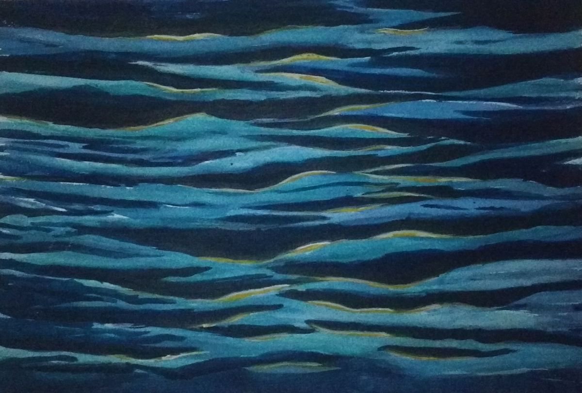 Abstract Sea , Original Painting by Kashika