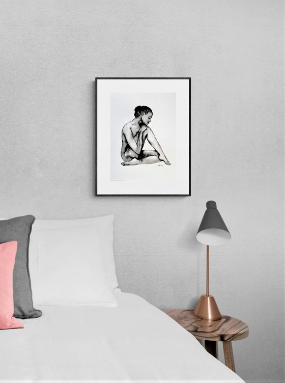 Loneliness - Black and white wall art