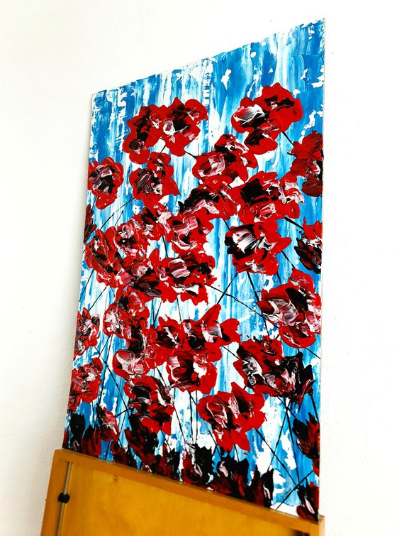 Poppies On Blue 2