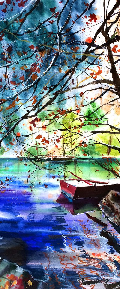 Autumn on Blausee I by Ksenia Astakhova