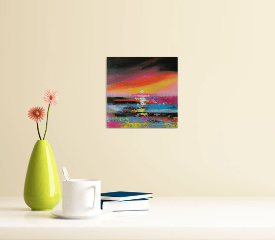 Color Crush !! Small Painting !! Mini Painting !! Abstract Landscape