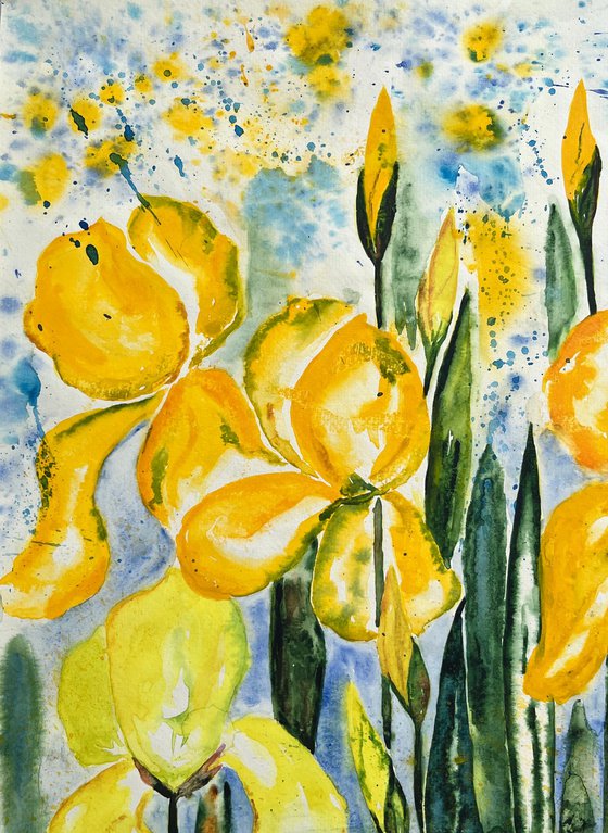 Irises Painting