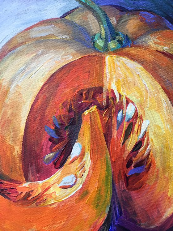 Pumpkin. Autumn still life.
