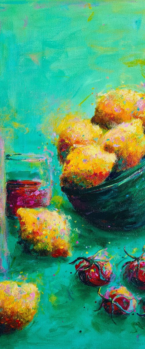 Wine, Lemons and Tomatoes by Dawn Underwood