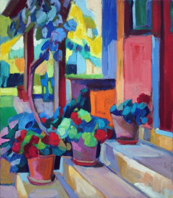 Summer garden / 40 x 35 x 1.5  cm