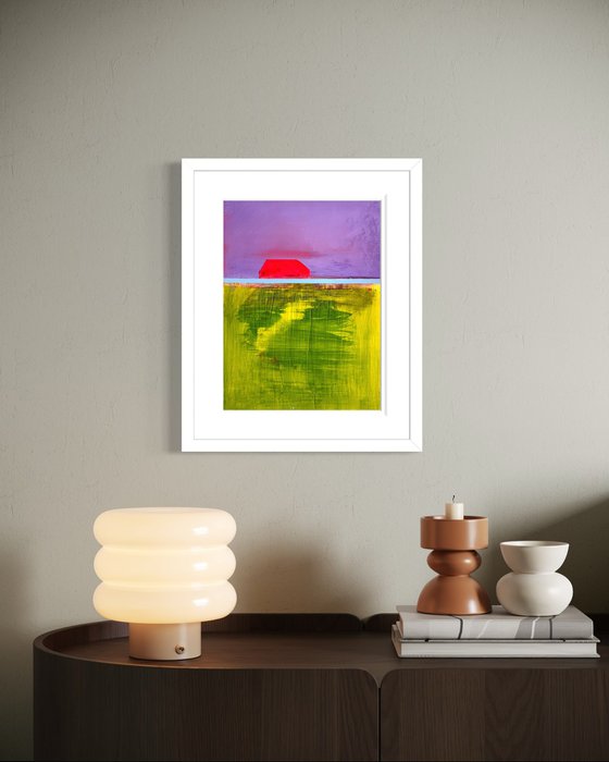 Red Barn meets purple sky