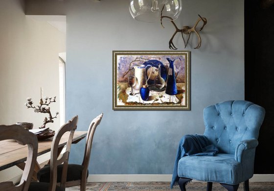 Blue vintage still life