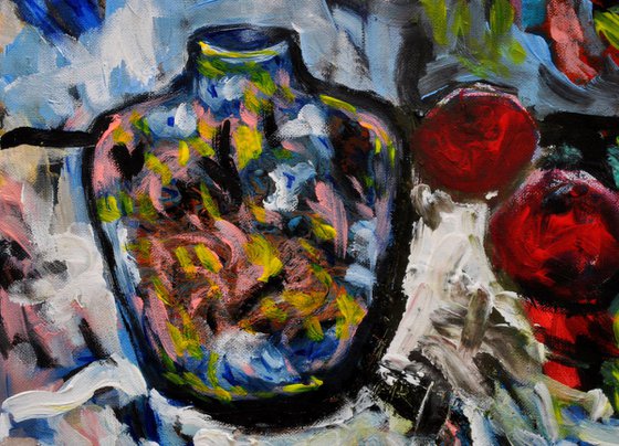 Nature morte au vase de chine / 14,96x18,11 in / 38x46 cm / 2019