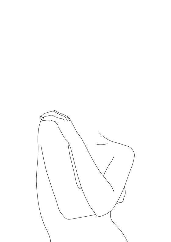 Crossed arms illustration - Gail - Art print