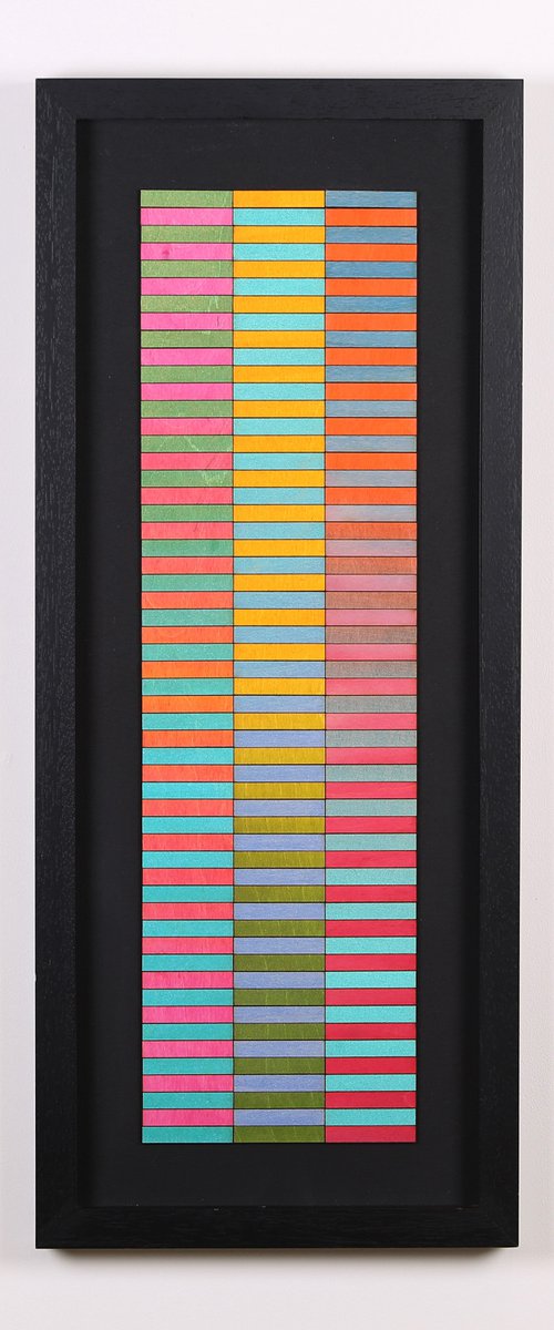 Three Panel Colour Study painting Black by Amelia Coward