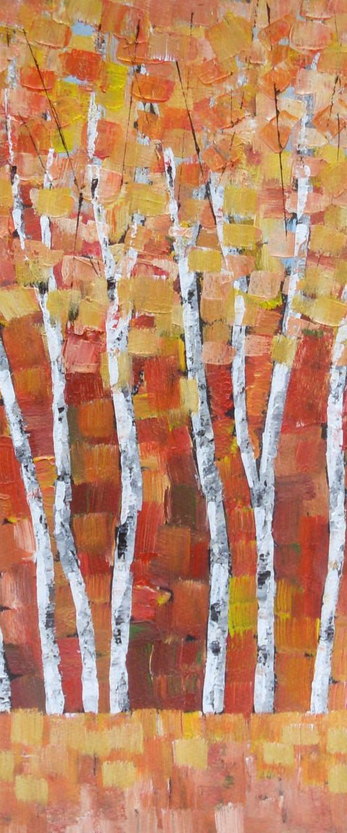 Autumnal Silver Birch 2 by Jan Rippingham