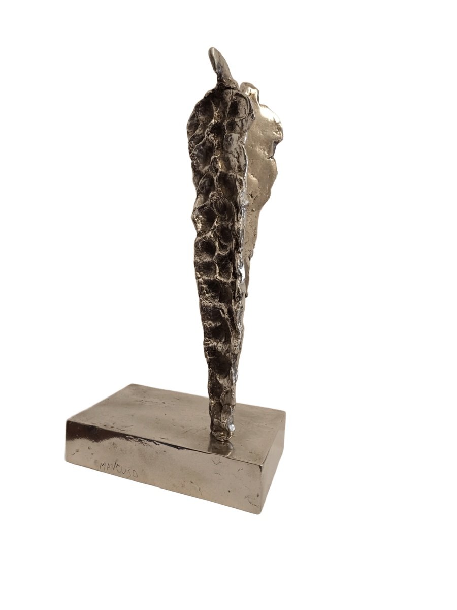 Portrait Sculpture By Marcello Mancuso, 7 X 15", Internal Reflection, Original Artwork