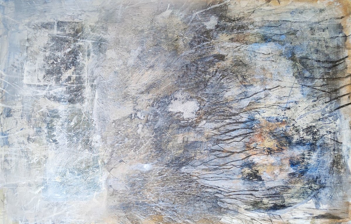 Abstract Acrylic Painting By Carlos Alberto Rizzotti, 55 X 35, Visione, Original Artwork