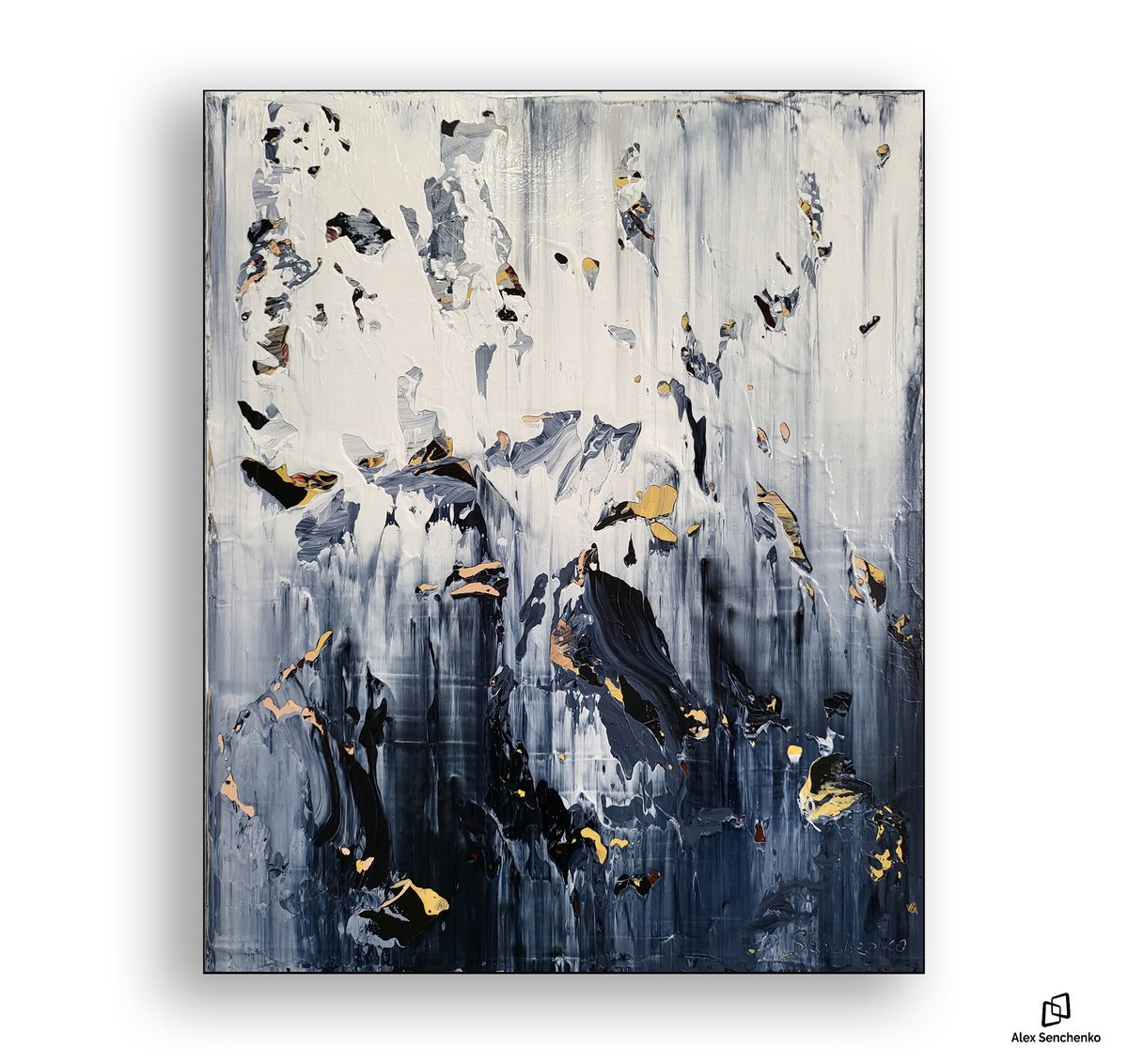 Abstract Acrylic Painting By Alex Senchenko, 18 X 22, Abstract 2342, Original Artwork