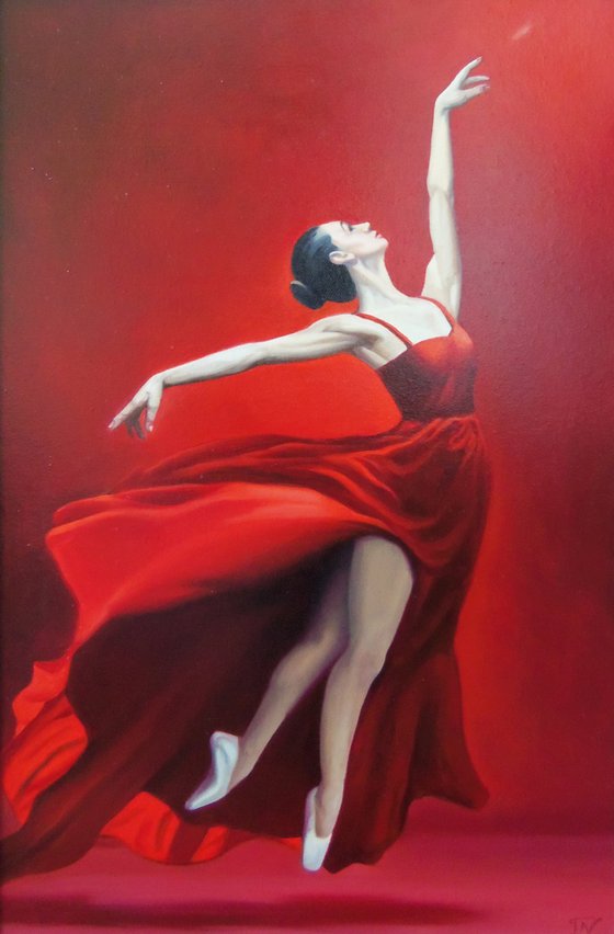 Ballerina-7 (70x50cm, oil/canvas, ready to hang)