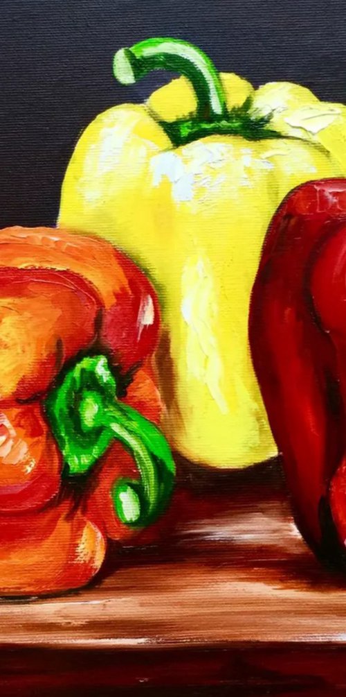 PEPPERS STILL LIFE. #7 by Olga Koval