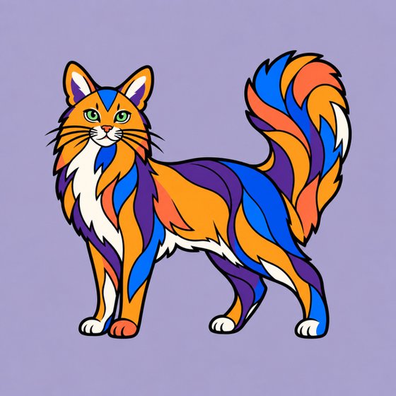 Colorful Somali Cat #34