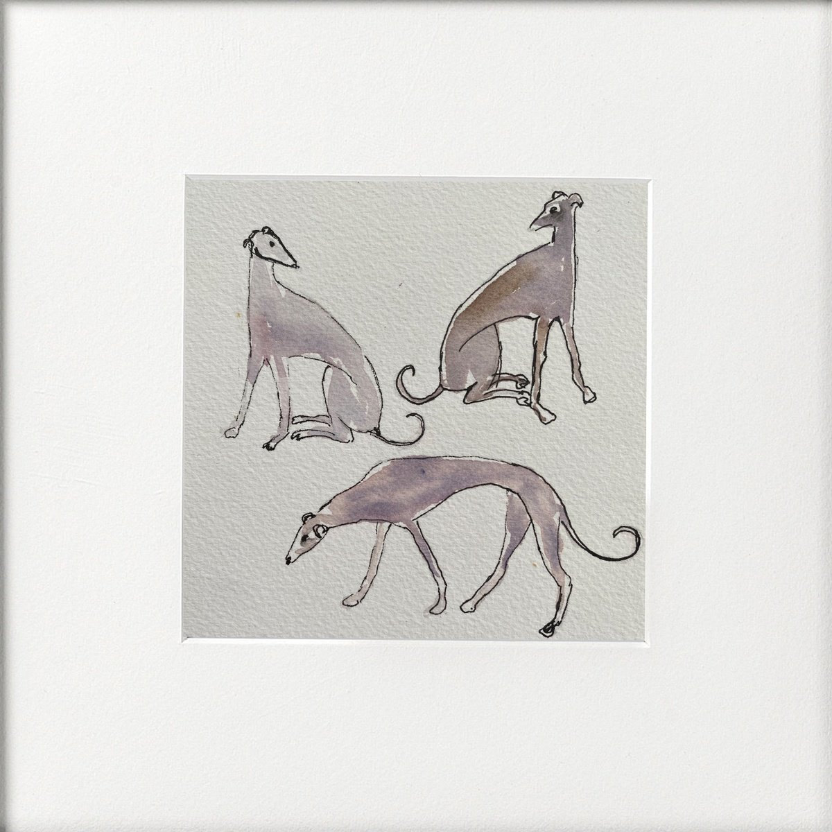Mooching greyhounds by Teresa Tanner