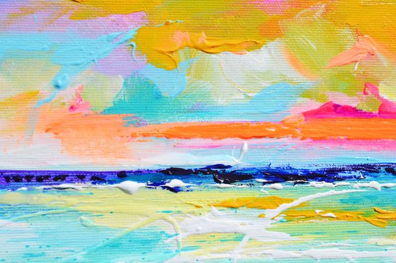 Blushing Sea Sunset - Colorful Seascape