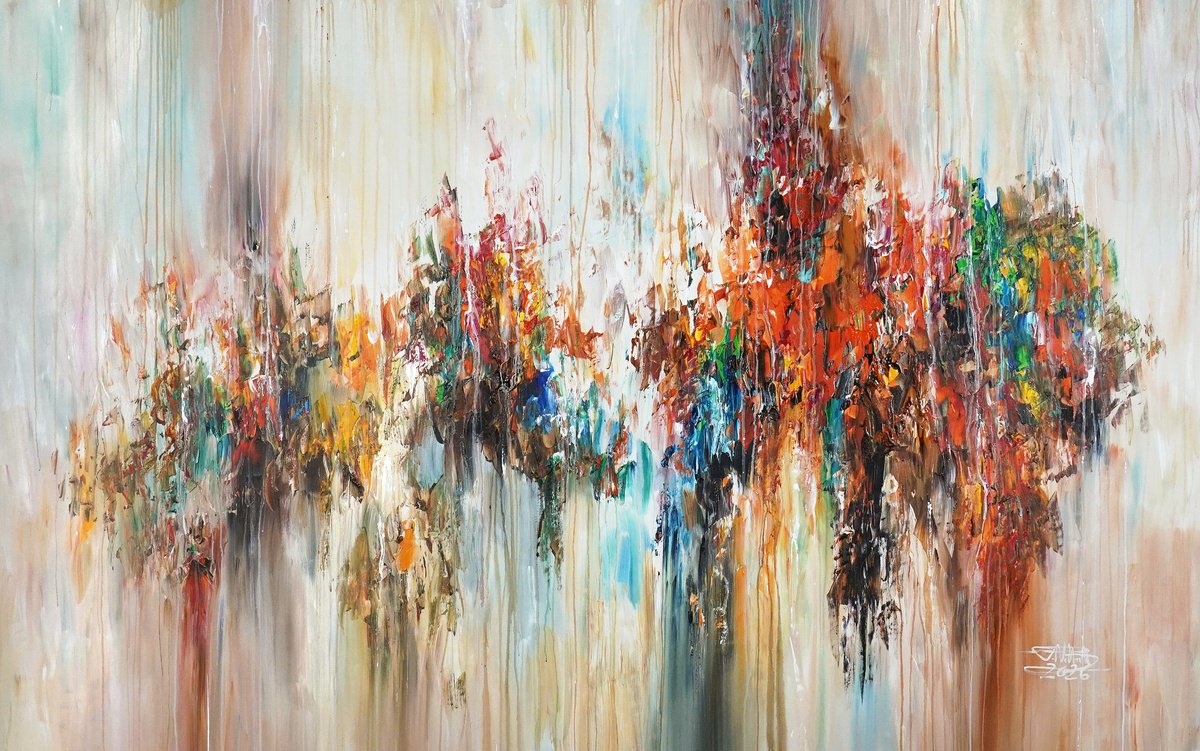 Peter Nottrott | Original Acrylic Painting | Autumn Symphony Xxxl 1 | 240 X 150Cm | Artwork For Sale On Artfinder