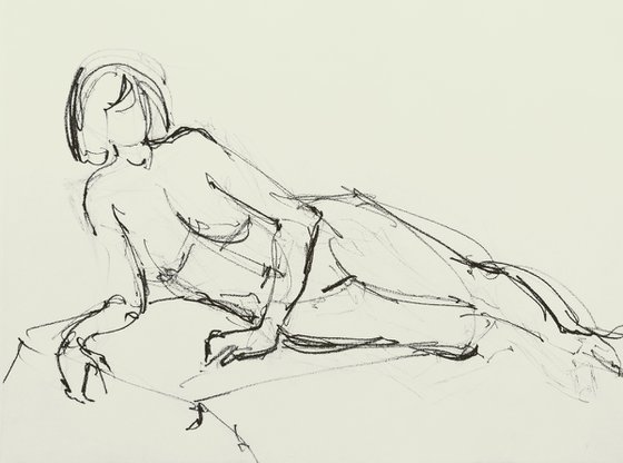 Abstract erotic portrait #1. Original pencil drawing