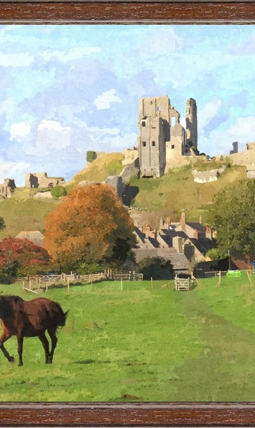 Corfe Castle by David Lacey