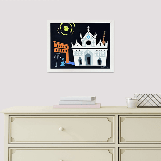 sun shines on santa croce