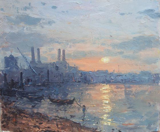 London Battersea sunset