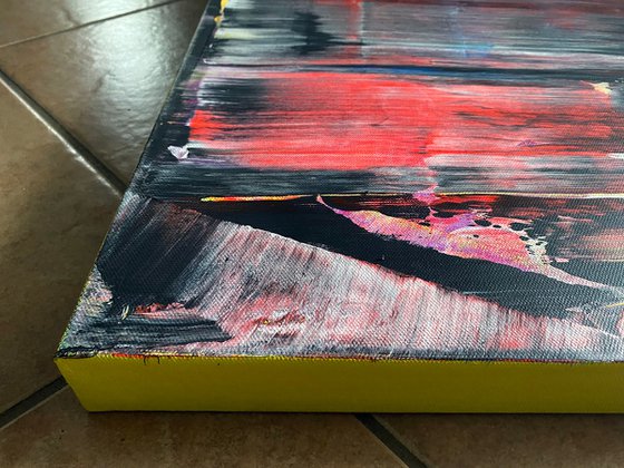 "Bring It In For The Real Thing" - Save As A Series - Original PMS Large Abstract Acrylic Painting Diptych On Canvas - 60" x 40"