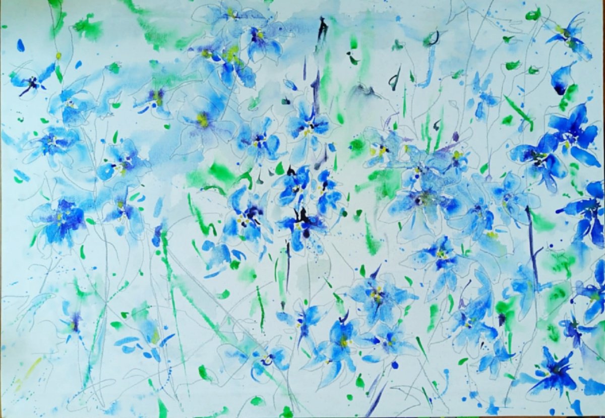 Delphinium by Marina Klimanova
