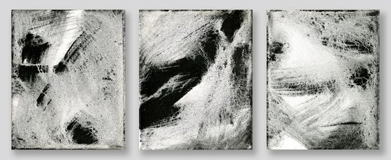 Ecstasy Dream - Set of 3 Minimal Abstract paintings by Kathy Morton Stanion