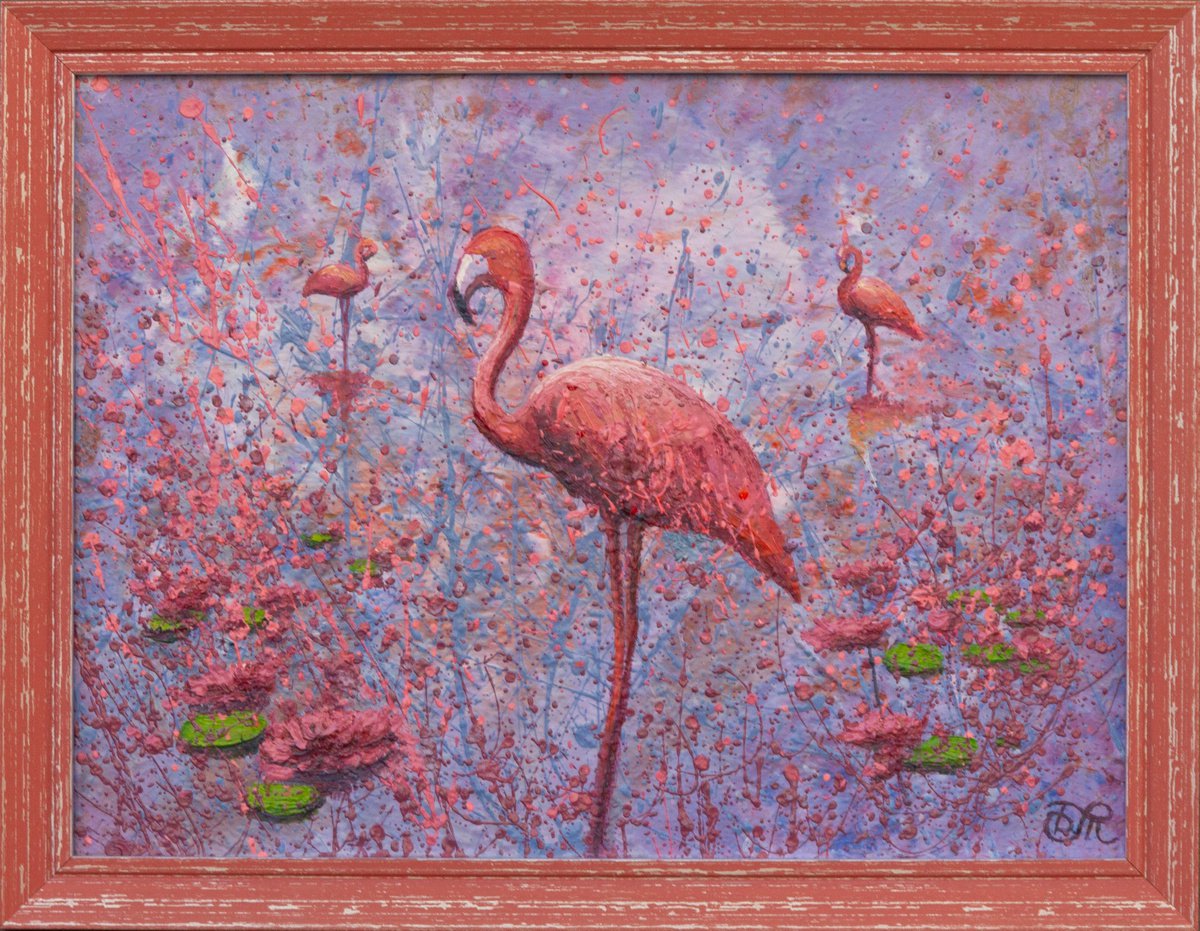 Pink flamingo by Dmitrij Tikhov