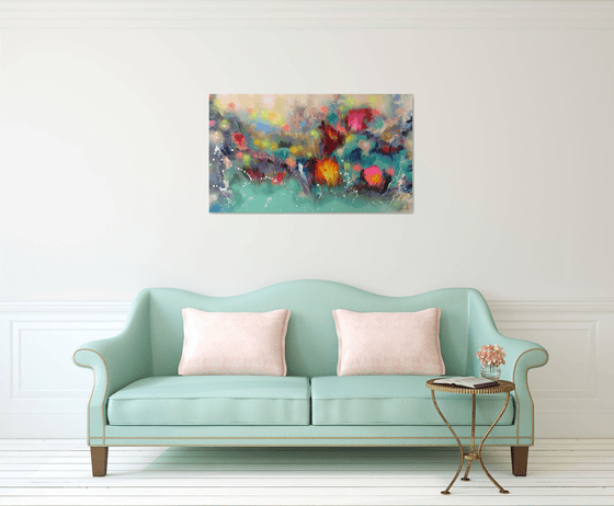 "Floral Musical Accompaniment", LARGE Painting