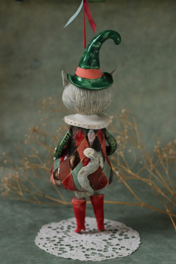 Puss in Boots - , SCULPTURED CERAMIC BELL DOLL 2017