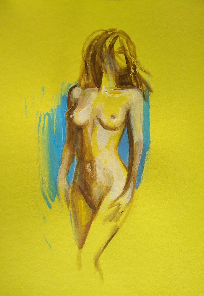 Sketch Naked Acrylic Painting By Helinda Olga M Ller Artfinder