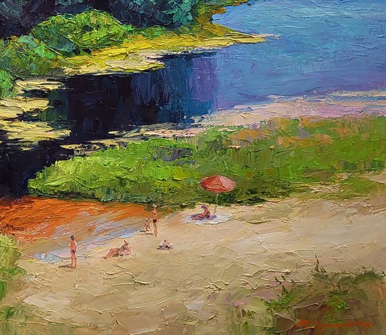 Relaxation on the River Beach