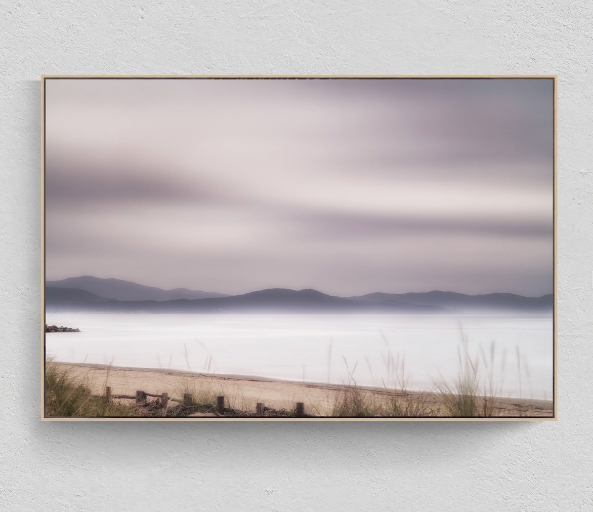 Impressionistic Landscape Photograph By Karim Carella, 31 X 22", Maremma Coast At Dawn, Original Artwork