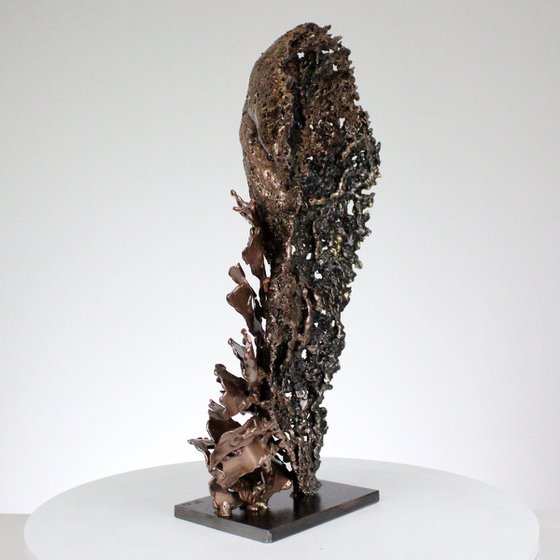 Pavarti Robins - Sculpture body man metal lace steel, bronze and brass