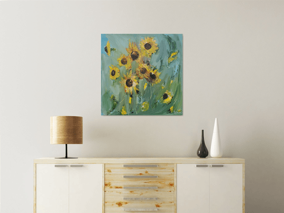Sunflowers in Motion