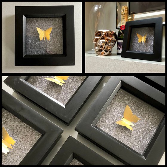 "The Rock Star " - Gold Leaf Butterfly Box