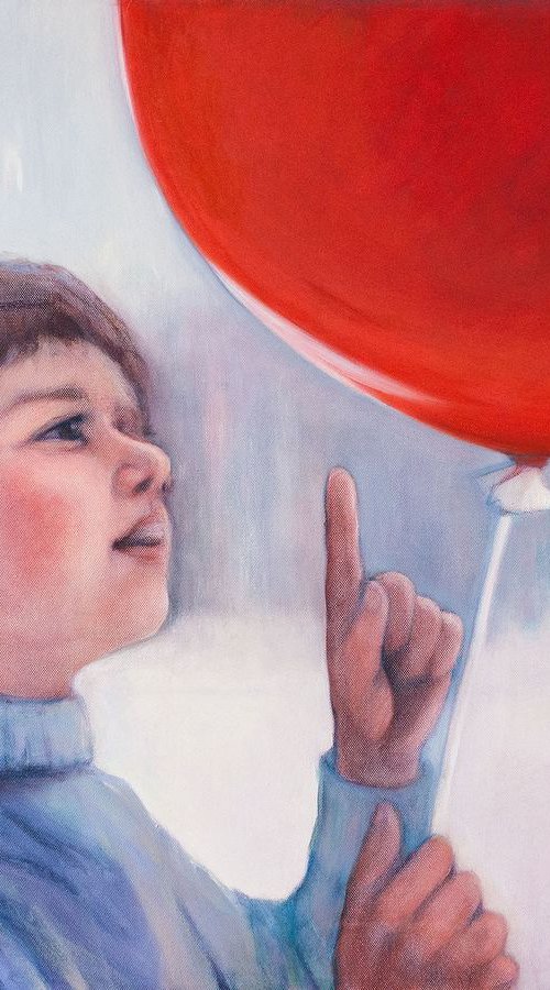 Red Ballon /FREE SHIPPING by Nata Zaikina