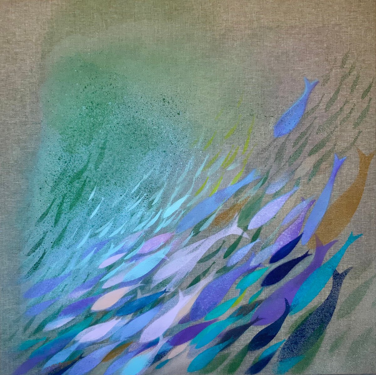 Fish N*138 By Malgorzata Krakowiak, 28 X 28, Artwork For Sale On Artfinder
