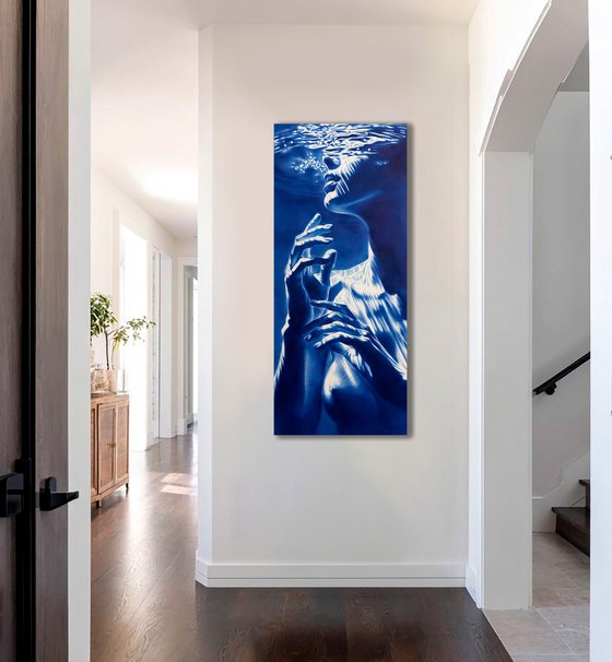 Mermaid's Curiosity - Blue Ocean Nude