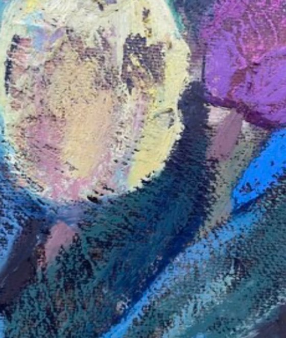 Still life with stripes draperies